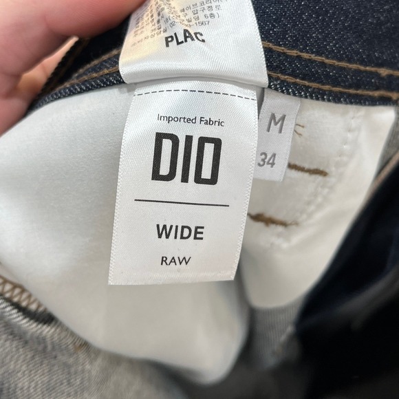 PLAC x O.A.M Wide Raw Denim Carpenter Jeans Mens Size 34 (36) (37) M Dark Wash - Picture 8 of 10